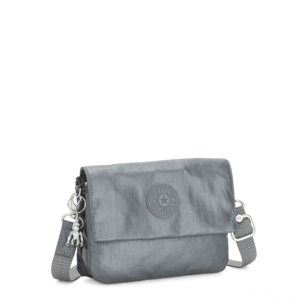 Kipling OSYKA 2 in 1 Crossbody and also Pouch with Card Slots Steel Grey Gifting.