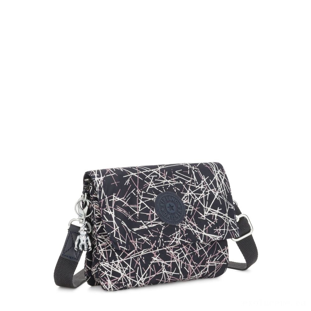 Kipling OSYKA 2 in 1 Crossbody and Bag with Memory Card Slots Naval Force Stick Print Present.