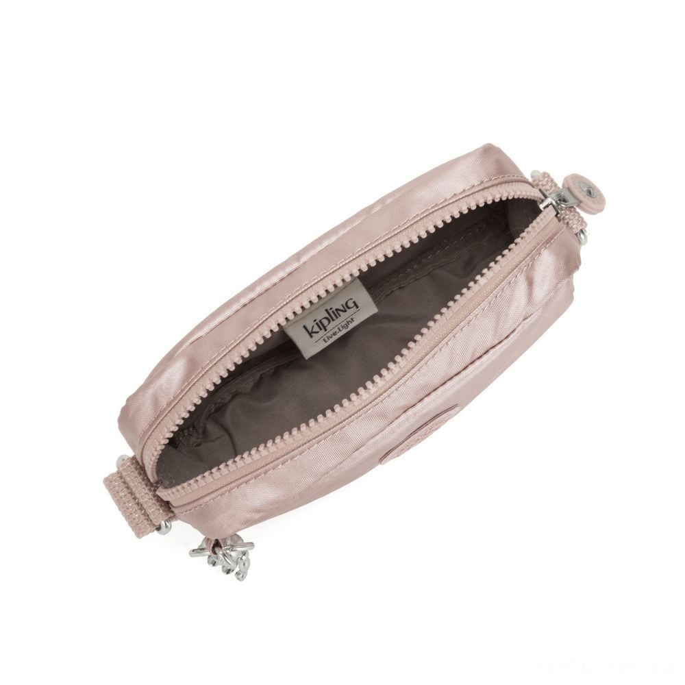 50% Off - Kipling SOUTA Small Crossbody with Modifiable Shoulder Strap Metallic Flower Gifting. - Deal:£23