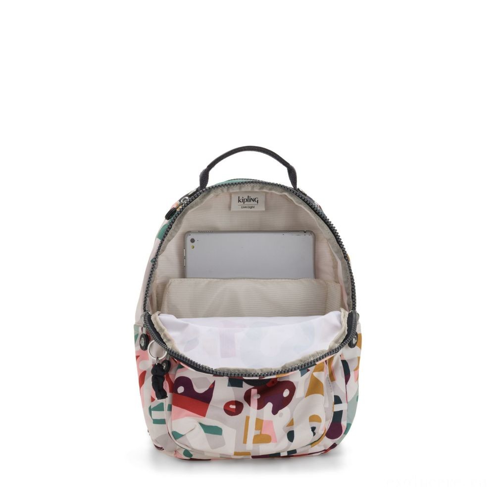 Insider Sale - Kipling SEOUL S Small Backpack with Tablet Computer Compartment Music Imprint. - Friends and Family Sale-A-Thon:£32