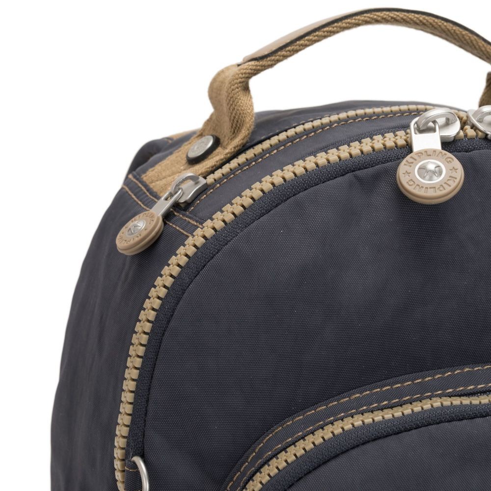Kipling SEOUL S Tiny Backpack with Tablet Area Evening Grey Block.