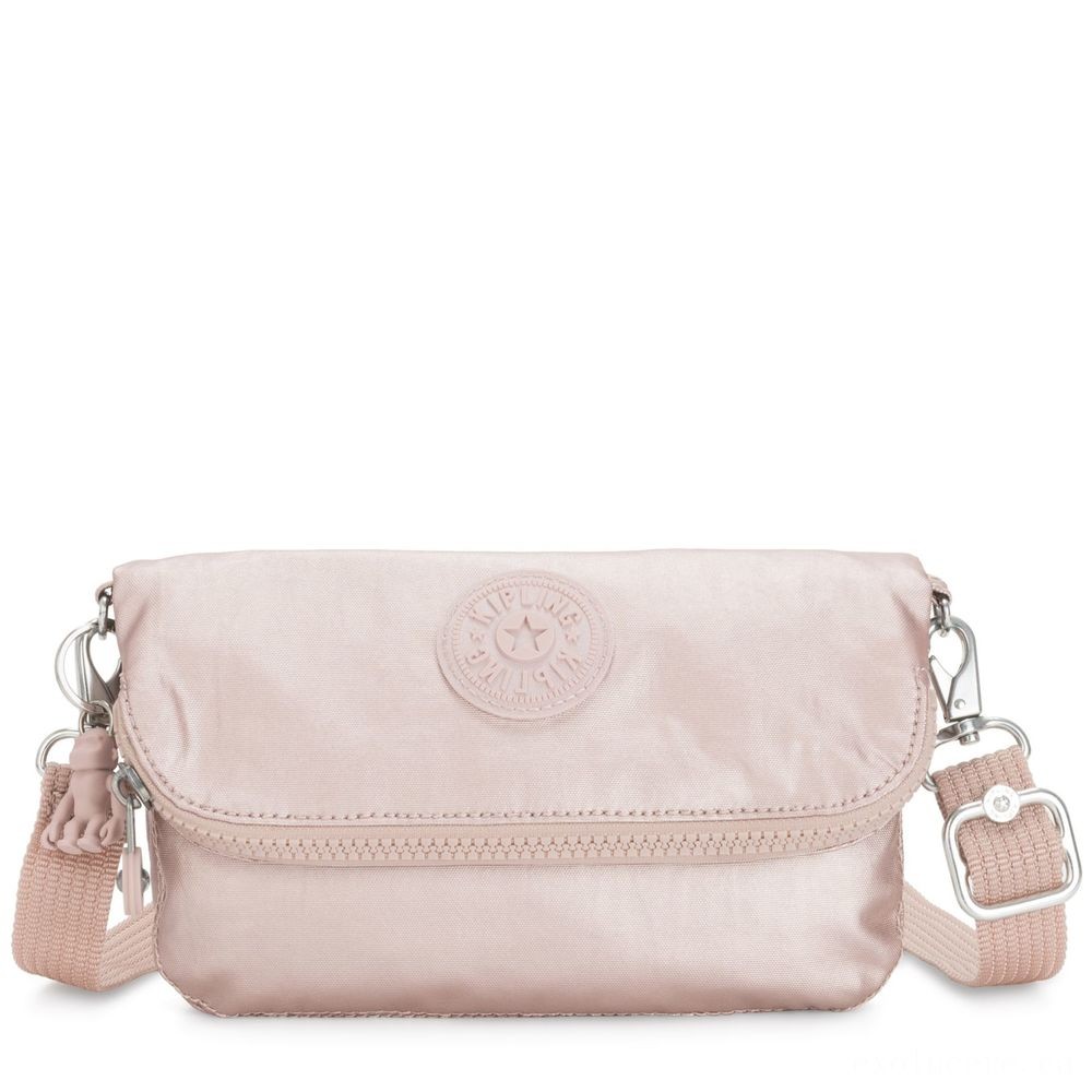 Everyday Low - Kipling IBRI Channel bag (along with wristlet) Metallic Rose Femme Band - Valentine's Day Value-Packed Variety Show:£34
