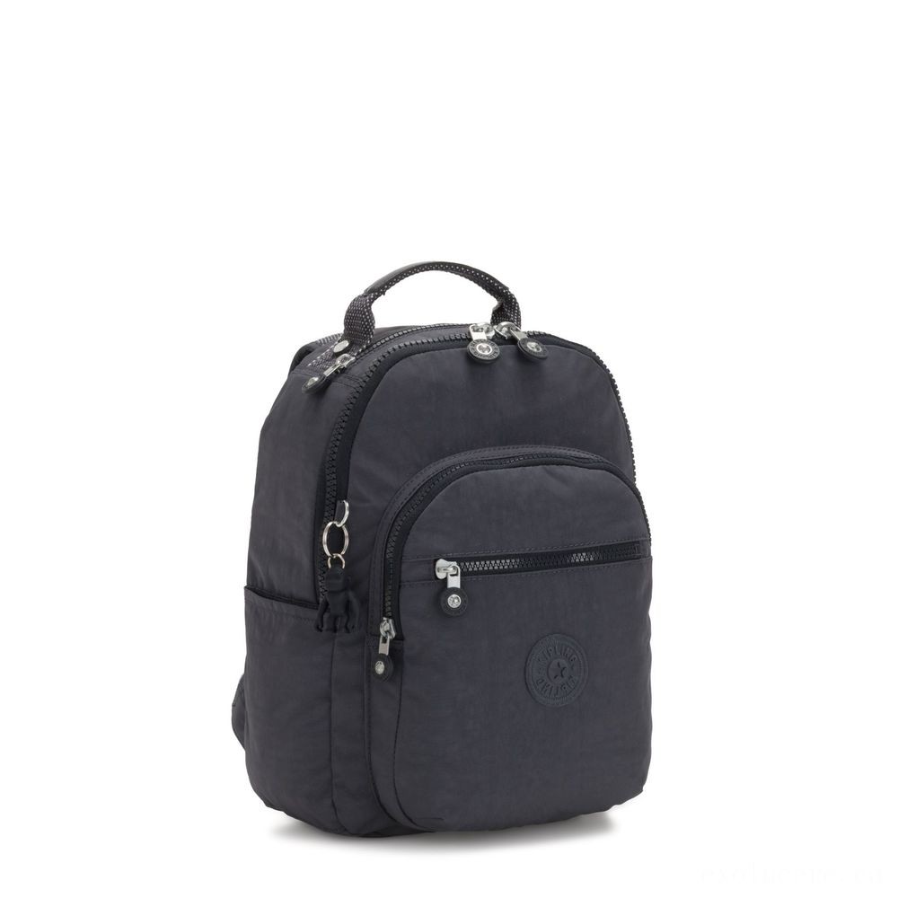 Kipling SEOUL S Tiny Backpack along with Tablet Area Night Grey.