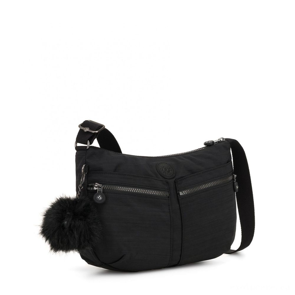 Kipling IZELLAH Medium All Over Body Shoulder Bag Accurate Dazz Black