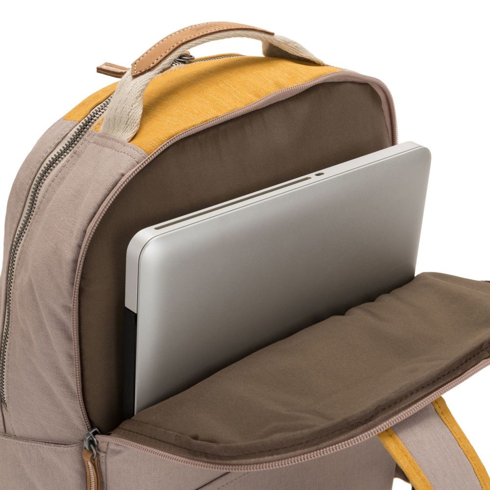 Kipling TROY Big Bag along with padded laptop area Vibrant Fungi Block.