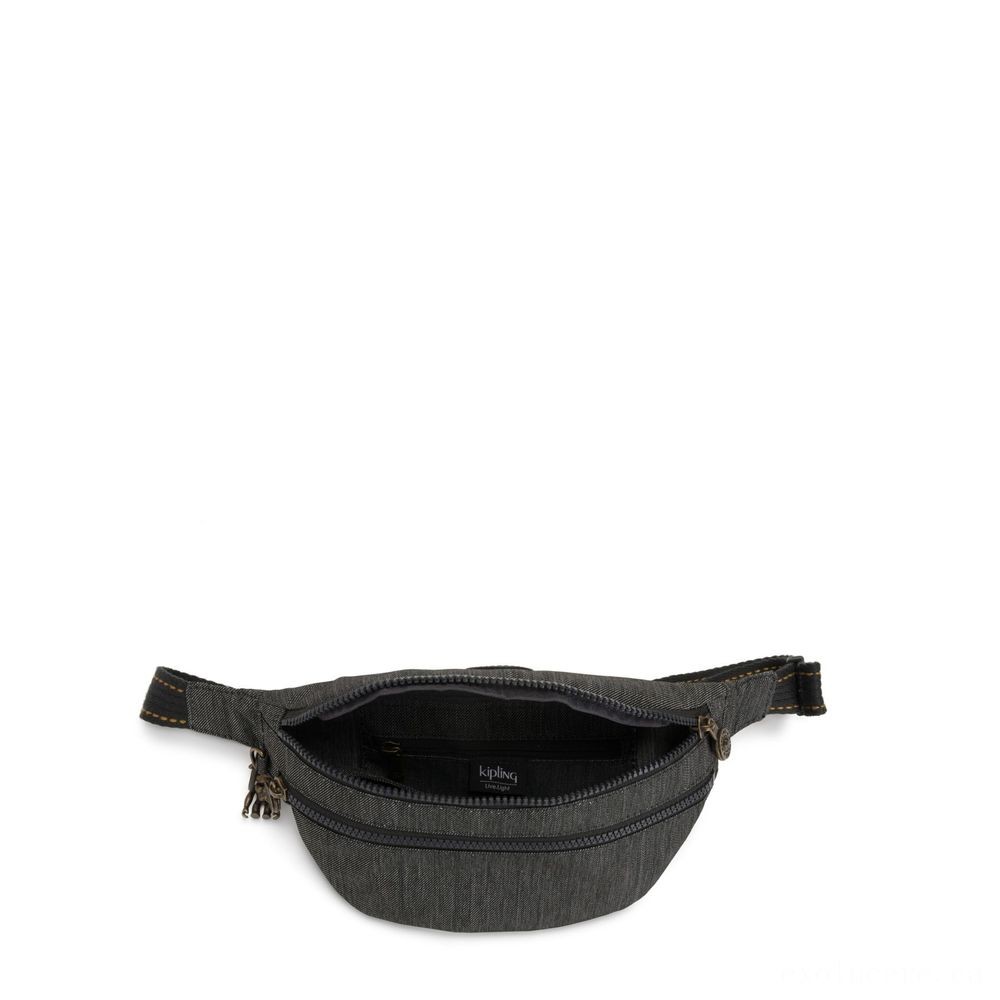 Liquidation - Kipling SARA Medium Bumbag Convertible to Crossbody Bag Black Indigo. - Internet Inventory Blowout:£26[ctbag5286pc]