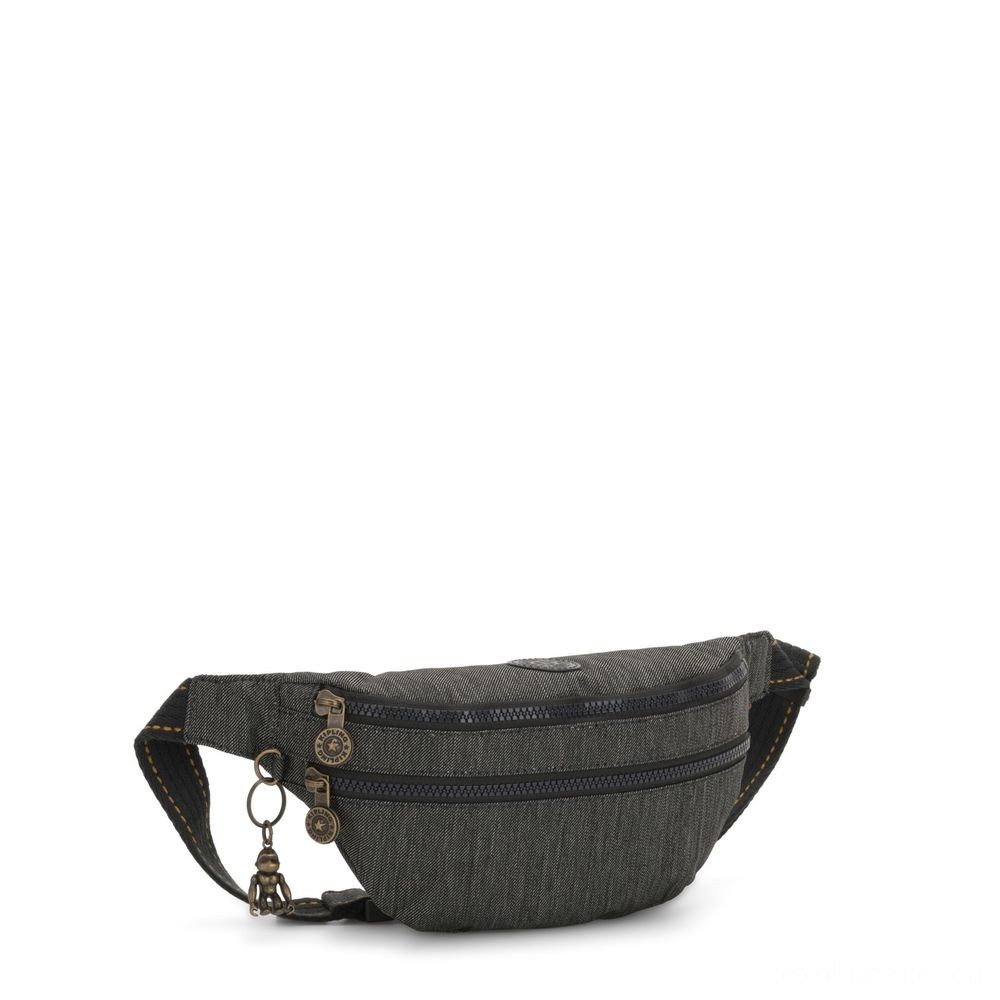 Kipling SARA Medium Bumbag Convertible to Crossbody Bag Black Indigo.