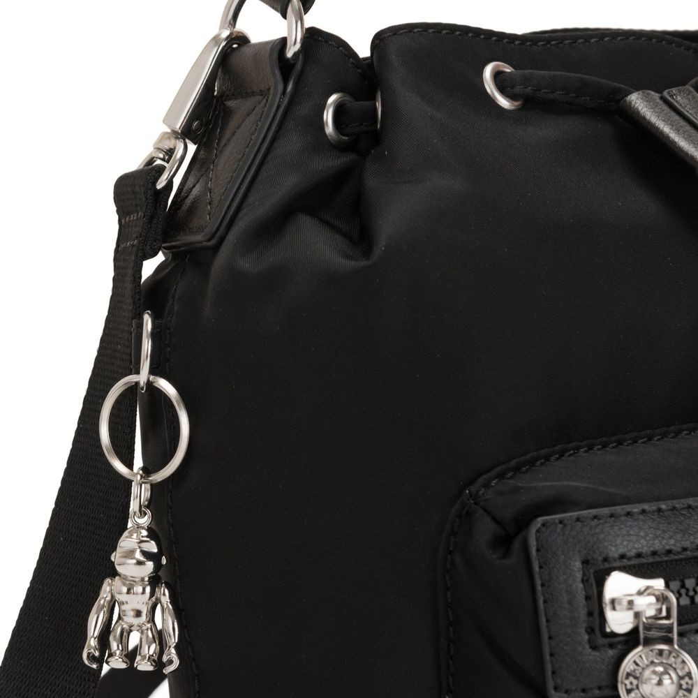 Kipling VIOLET S Tiny Crossbody Convertible to Handbag/Backpack Galaxy Black.