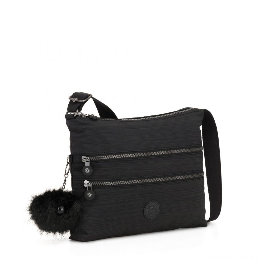 Kipling ALVAR Medium Shoulder Bag Across Physical Body Accurate Dazz Black.