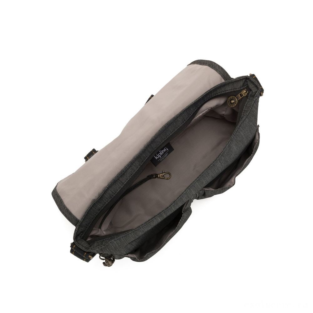 Gift Guide Sale - Kipling IKIN Tool Carrier Crossbody Bag Black Indigo - Liquidation Luau:£34