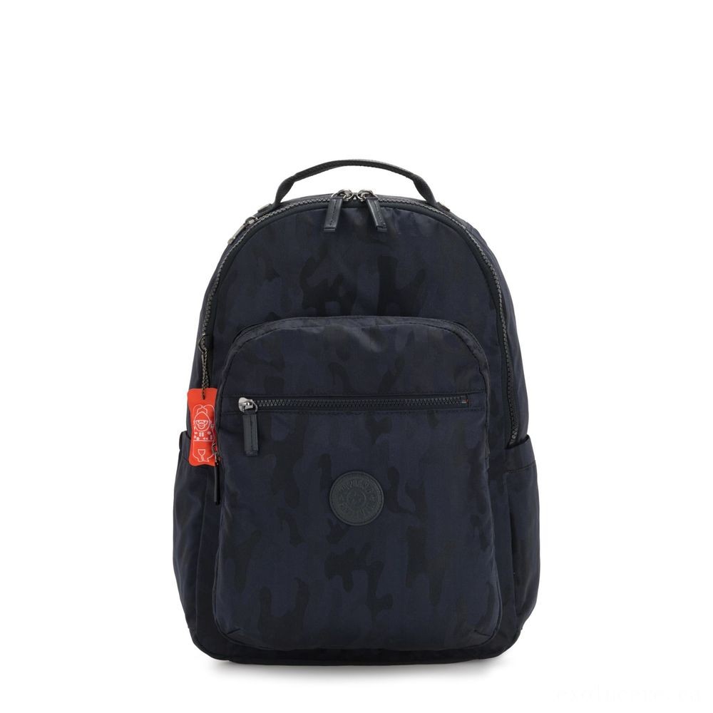 Blowout Sale - Kipling SEOUL Sizable knapsack along with Notebook Protection Blue Camo. - Women's Day Wow-za:£44