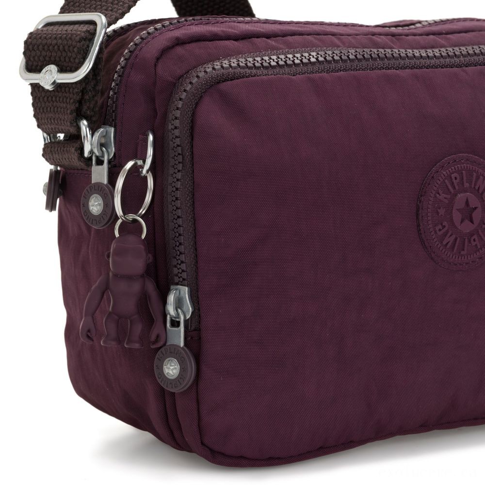 Kipling SILEN Small Throughout Physical Body Purse Sulky Plum.