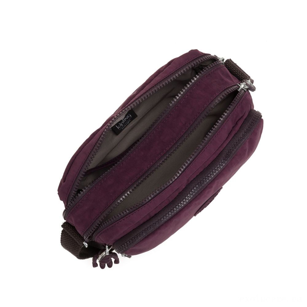 Price Drop - Kipling SILEN Small Throughout Body Handbag Sulky Plum. - End-of-Season Shindig:£34[nebag5304ca]
