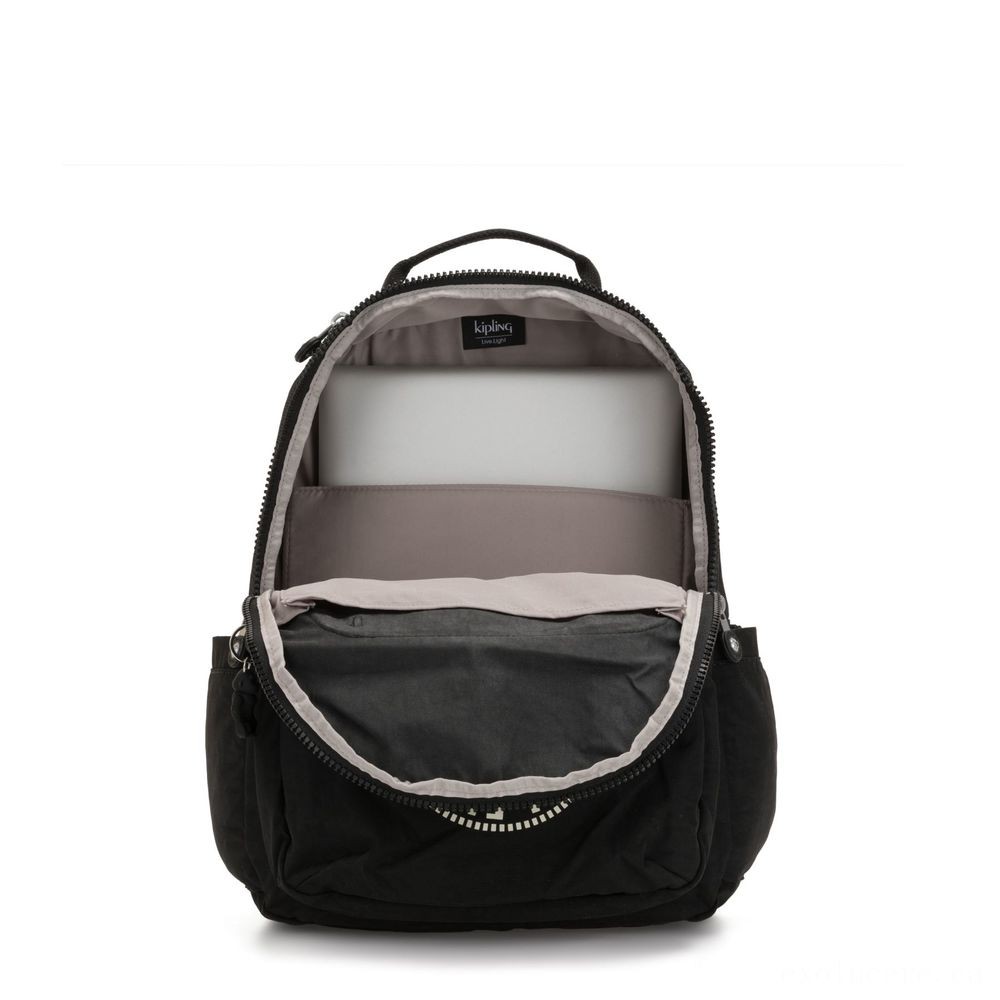 Kipling SEOUL Water Repellent Backpack along with Notebook Area Lively Black.