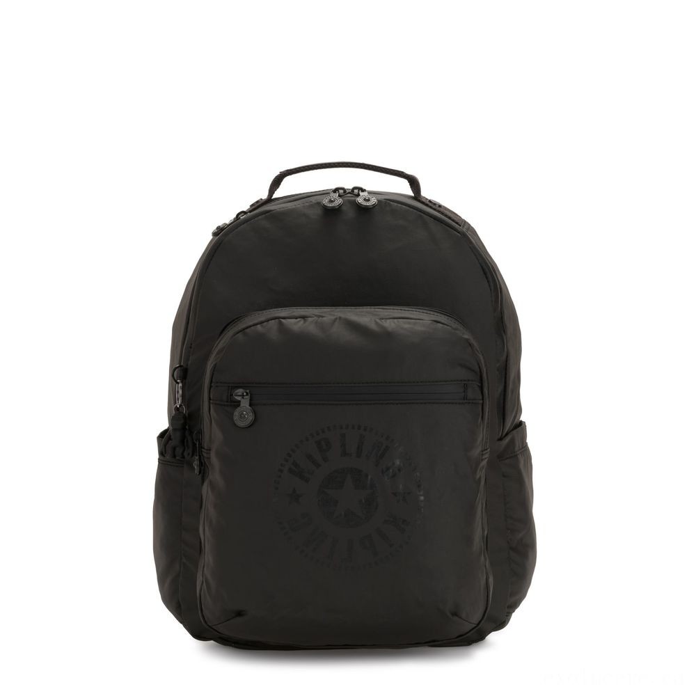 Final Clearance Sale - Kipling SEOUL Water Repellent Backpack with Laptop Chamber Raw Black. - Anniversary Sale-A-Bration:£53