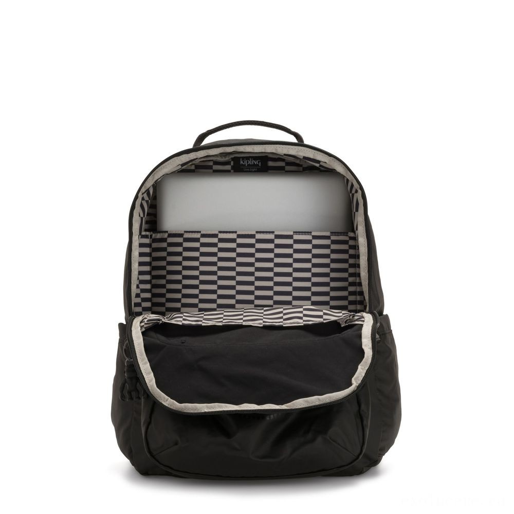 Kipling SEOUL Water Repellent Bag with Notebook Compartment Raw Black.