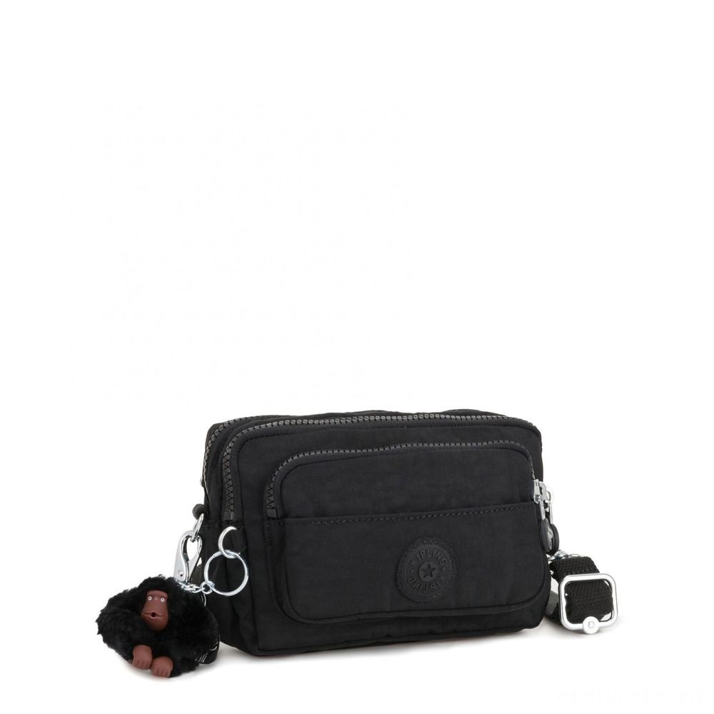 Kipling MULTIPLE Waist Bag Convertible to Shoulder Bag Real Black.