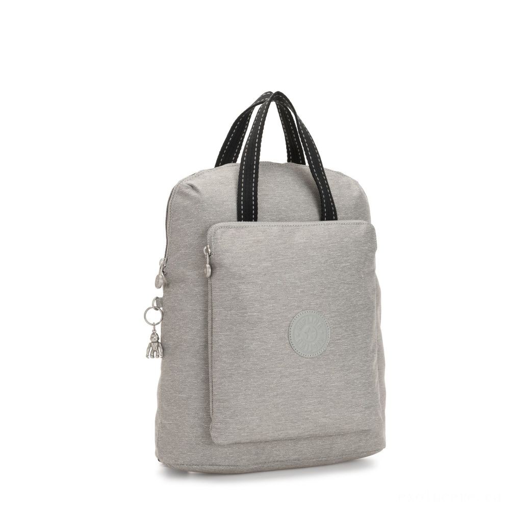 Winter Sale - Kipling KAZUKI Huge 2-in-1 Shoulderbag and Backpack Chalk Grey. - Deal:£31