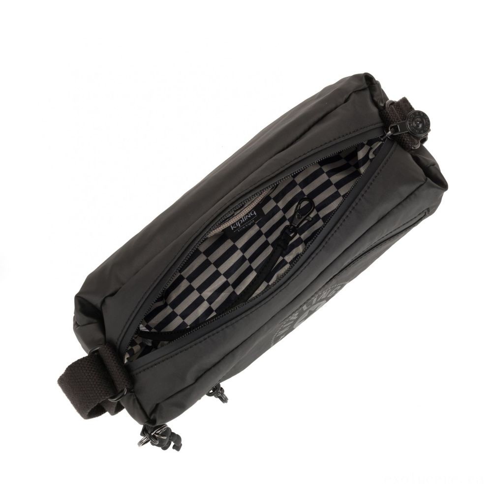 Kipling SENRA Small Crossbody Bag along with modifiable shoulder strap Raw Black.