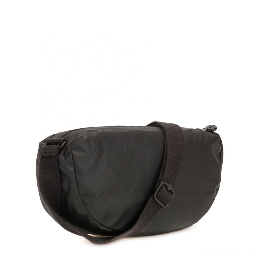 Kipling SENRA Small Crossbody Bag with changeable shoulder strap Raw Black.