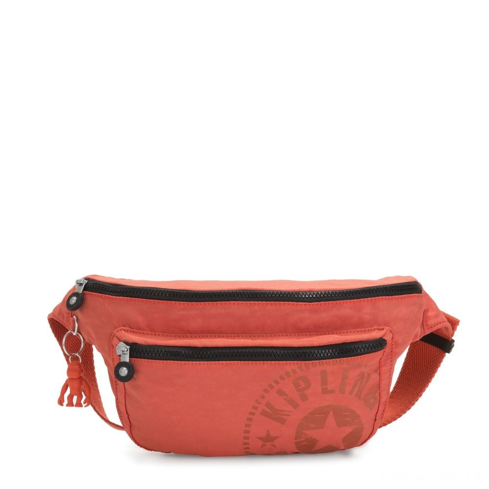 Kipling YASEMINA XL Sizable Bumbag Convertible to Crossbody Bag Hearty Orange.