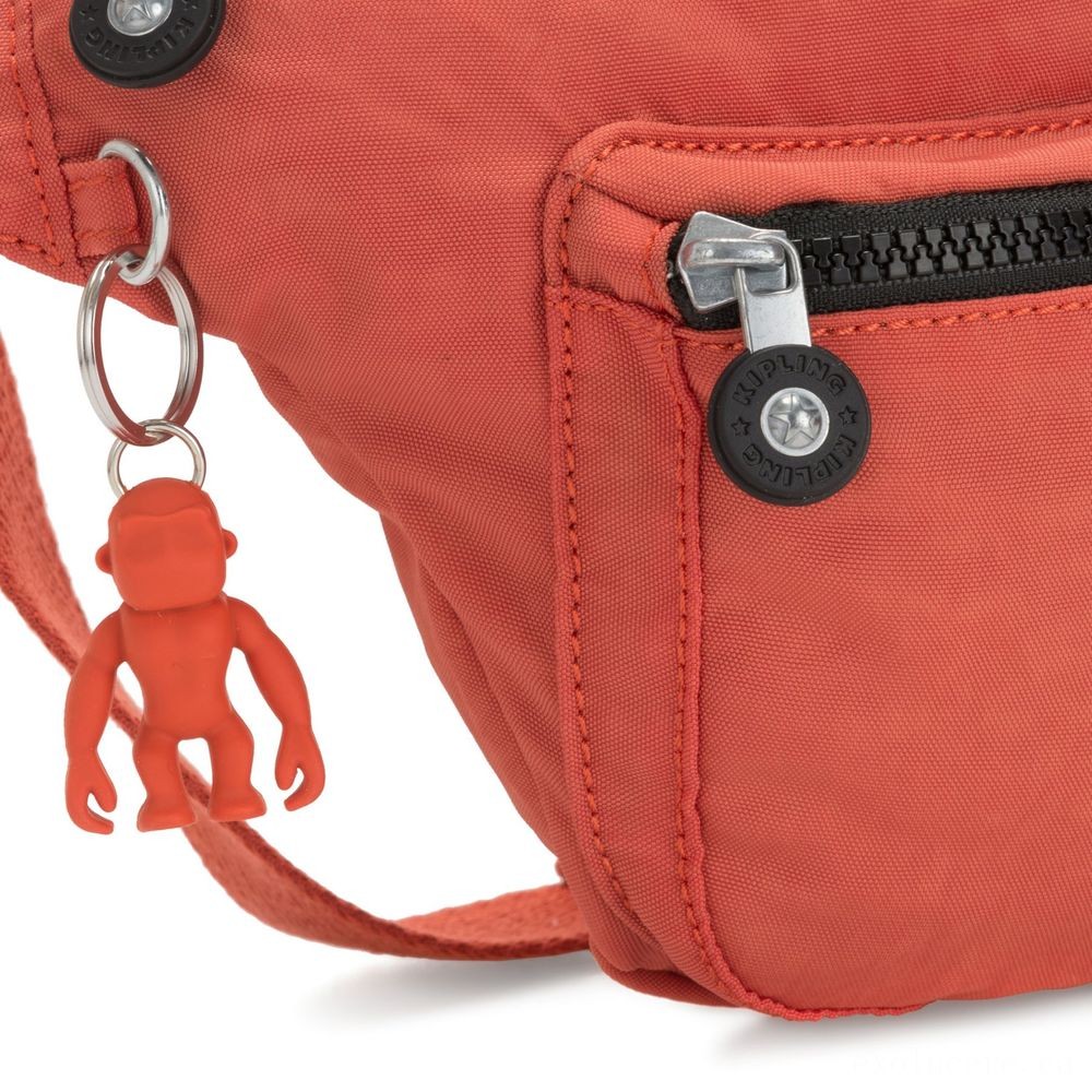 Kipling YASEMINA XL Big Bumbag Convertible to Crossbody Bag Hearty Orange.