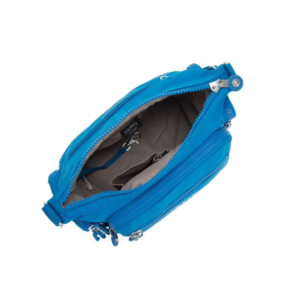 Distress Sale - Kipling GABBIE S Crossbody Bag along with Phone Chamber Methyl Blue Nc. - Two-for-One Tuesday:£29[chbag5327ar]