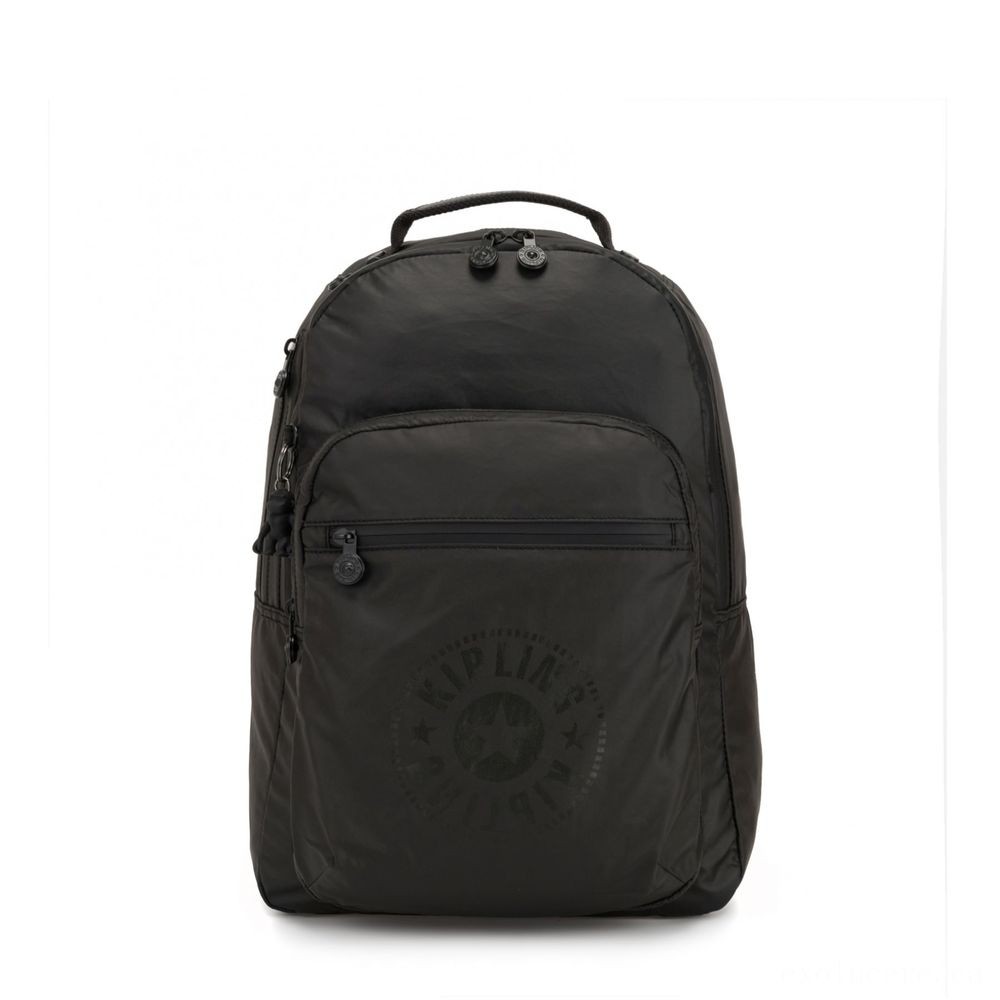 Kipling CLAS SEOUL Water Repellent Backpack along with Notebook Area Raw Black.