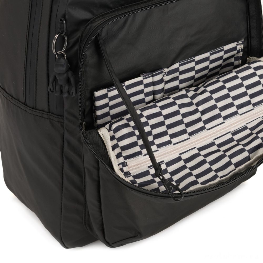 Kipling CLAS SEOUL Water Repellent Backpack along with Laptop Pc Area Raw Black.