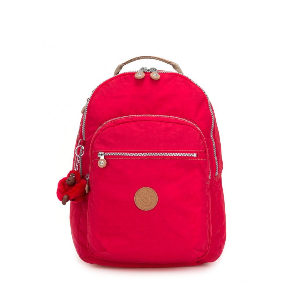 Kipling CLAS SEOUL Big backpack along with Laptop pc Security True Reddish C.
