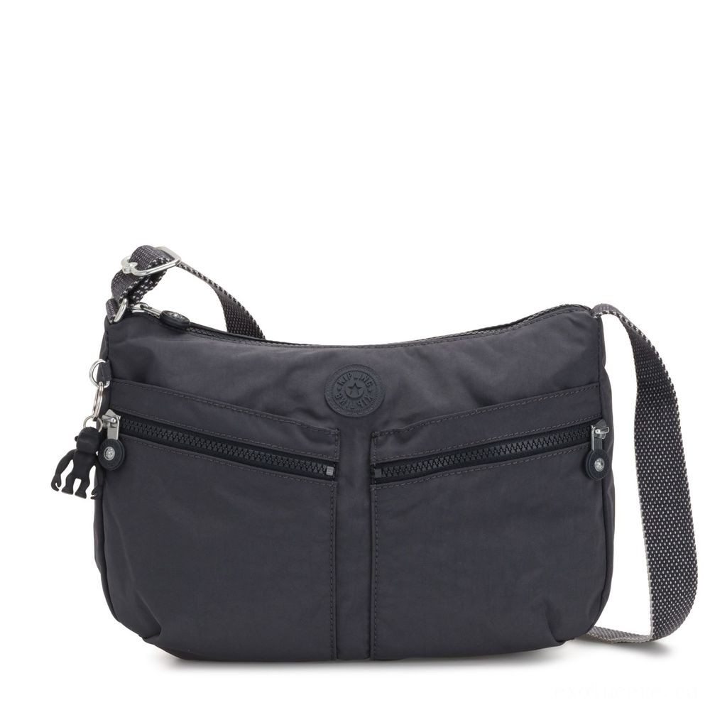 90% Off - Kipling IZELLAH Tool Throughout Body Shoulder Bag Night Grey - Valentine's Day Value-Packed Variety Show:£24