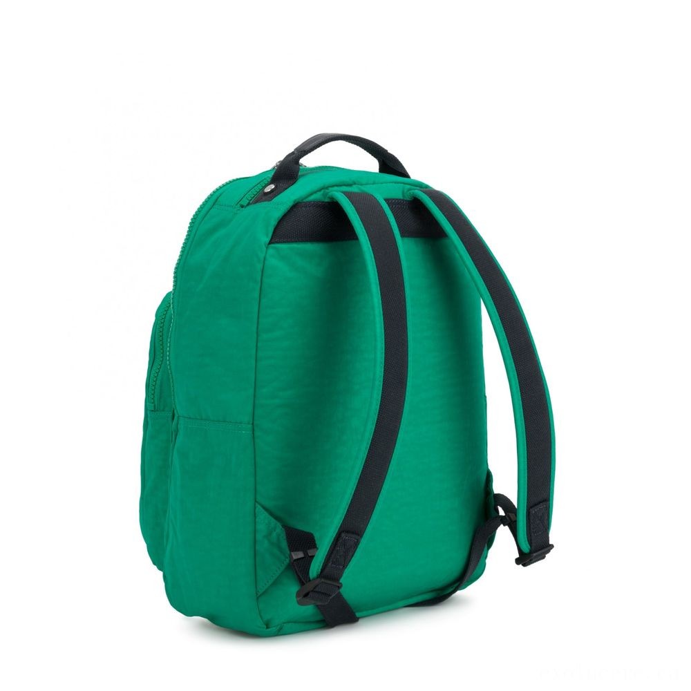 Exclusive Offer - Kipling CLAS SEOUL Water Repellent Backpack with Laptop Computer Chamber Lively Veggie. - Mid-Season:£28
