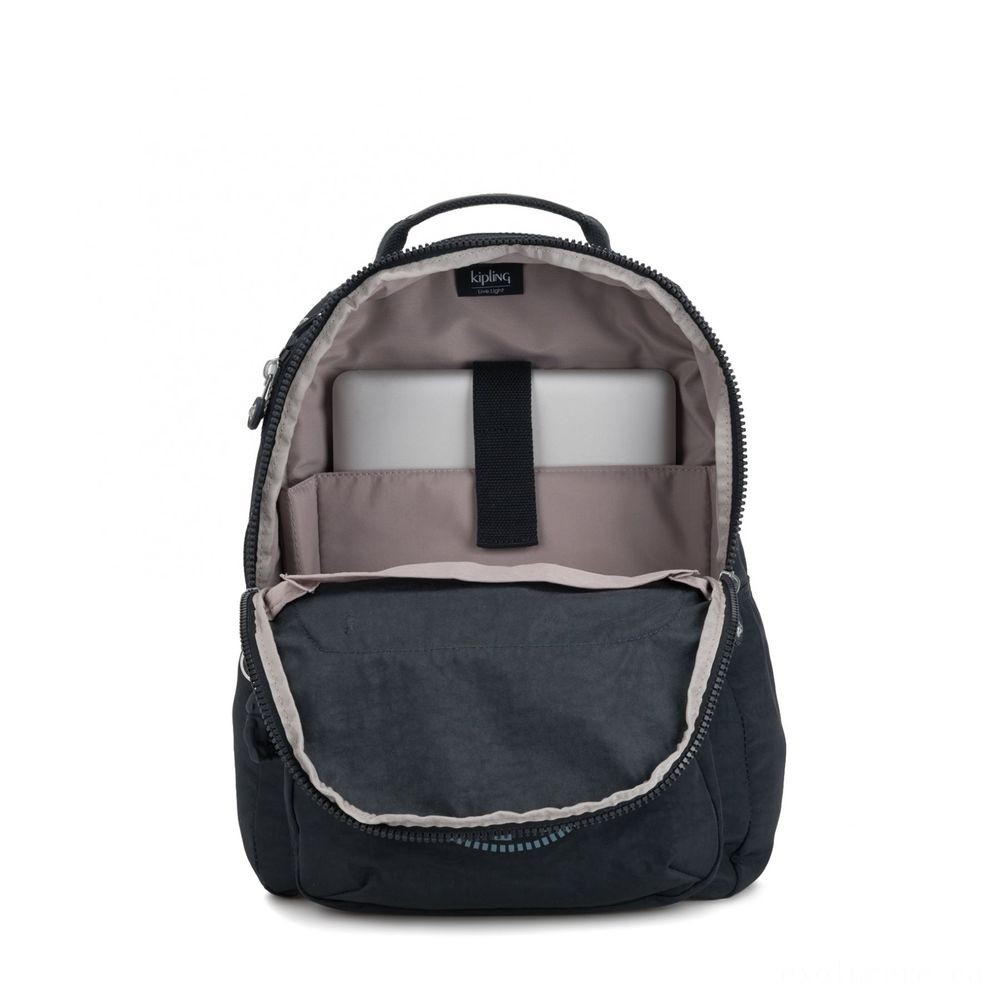 Kipling CLAS SEOUL Water Repellent Backpack along with Laptop Pc Compartment Lively Navy.