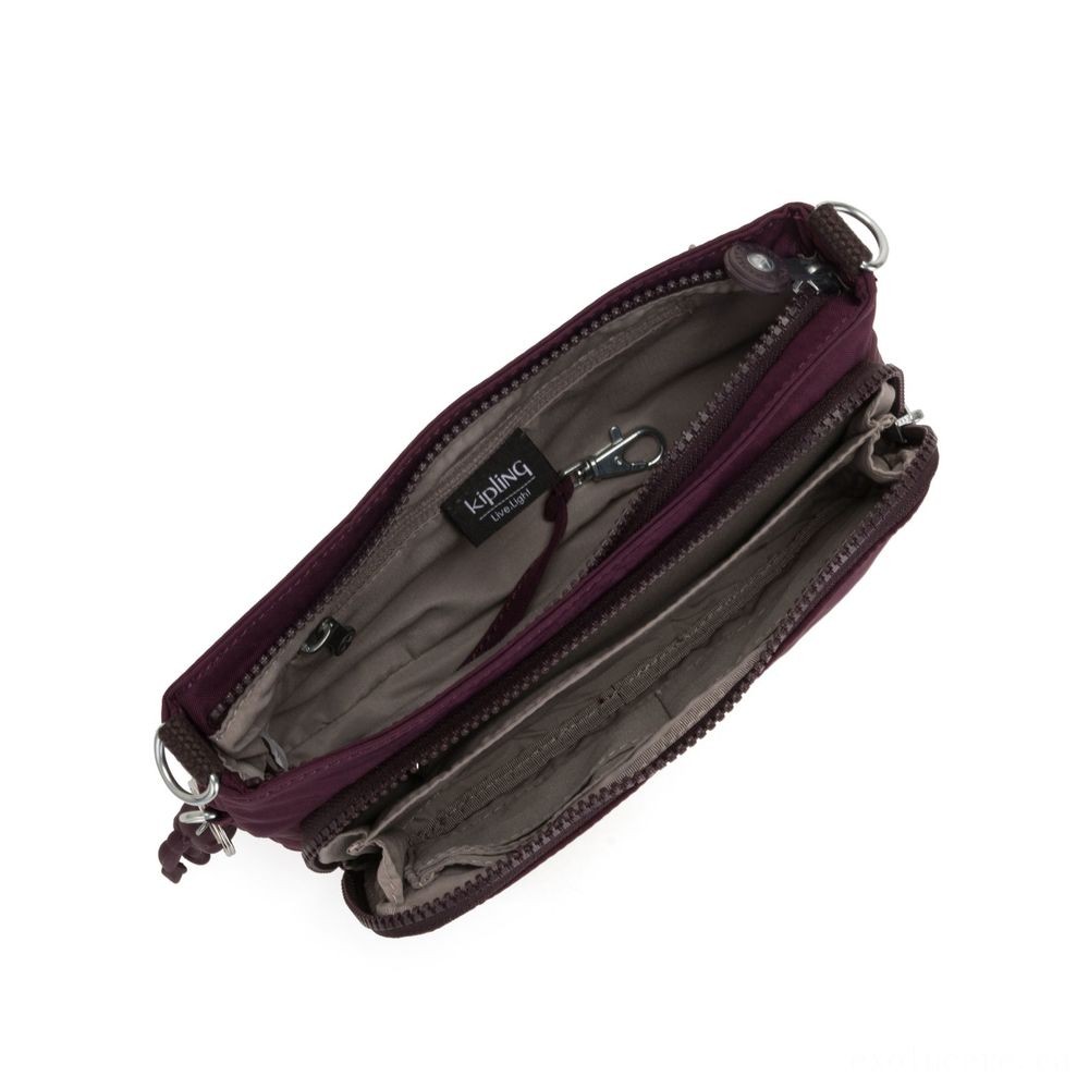 Holiday Sale - Kipling MYRTE Small 2 in 1 Crossbody as well as Bag Sulky Plum. - President's Day Price Drop Party:£28