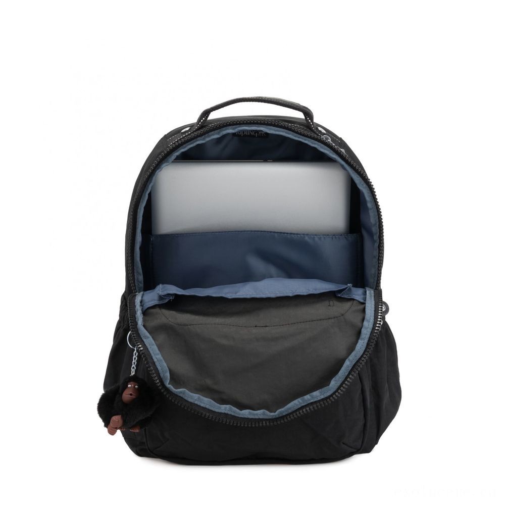 Kipling SEOUL GO Huge Backpack along with Laptop Pc Security Correct Black.