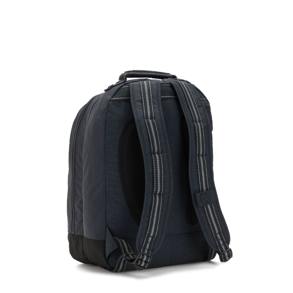Kipling training class area Sizable knapsack with laptop pc security Correct Navy.