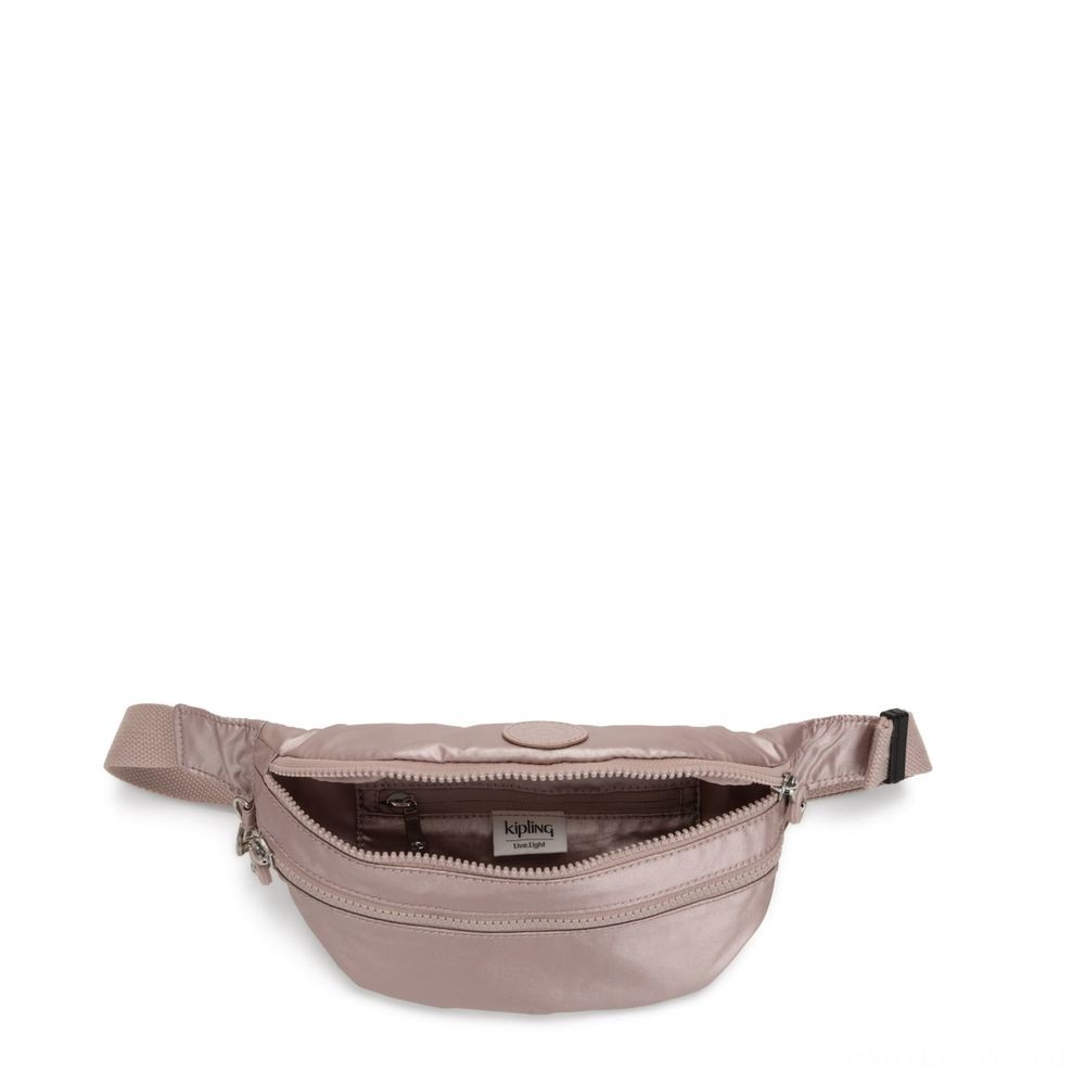 March Madness Sale - Kipling SARA Medium Bumbag Convertible to Crossbody Bag Metallic Flower. - Closeout:£24[labag5371ma]
