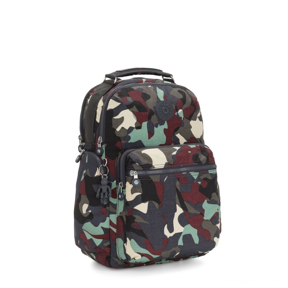 Kipling OSHO Large backpack along with organsiational pockets Camo Large.