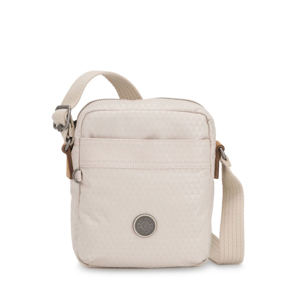 Discount Bonanza - Kipling HISA Small Crossbody bag with front magneic pocket Triangular White - Summer Savings Shindig:£15