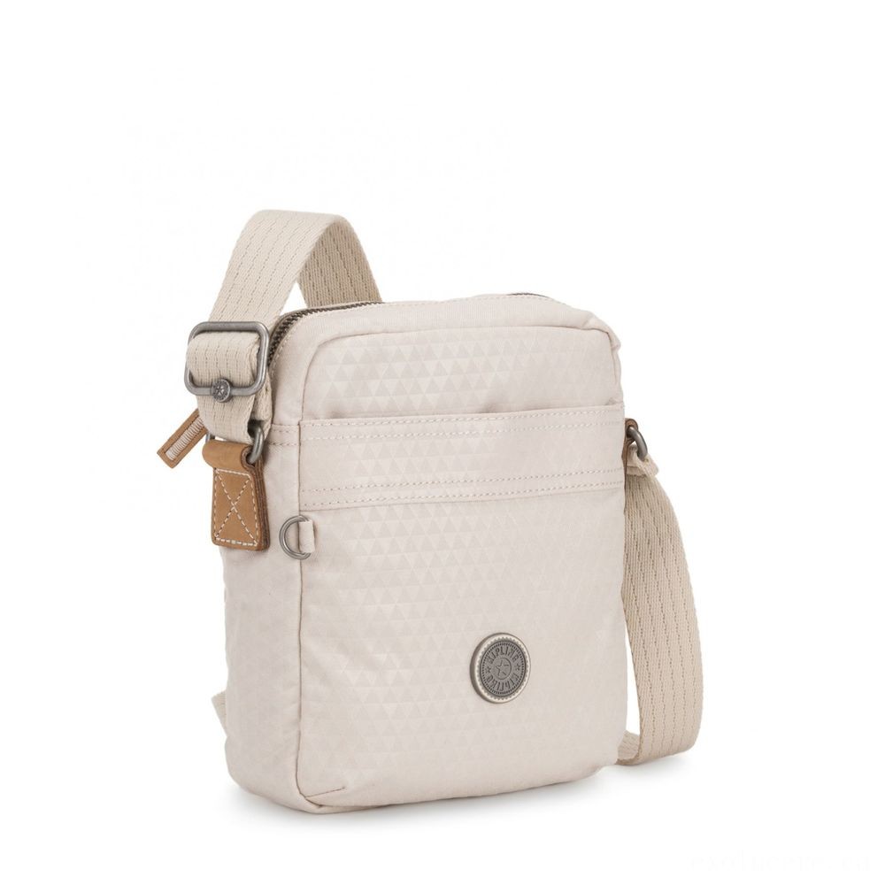 Everything Must Go - Kipling HISA Small Crossbody bag along with frontal magneic pocket Triangular White - Savings Spree-Tacular:£15