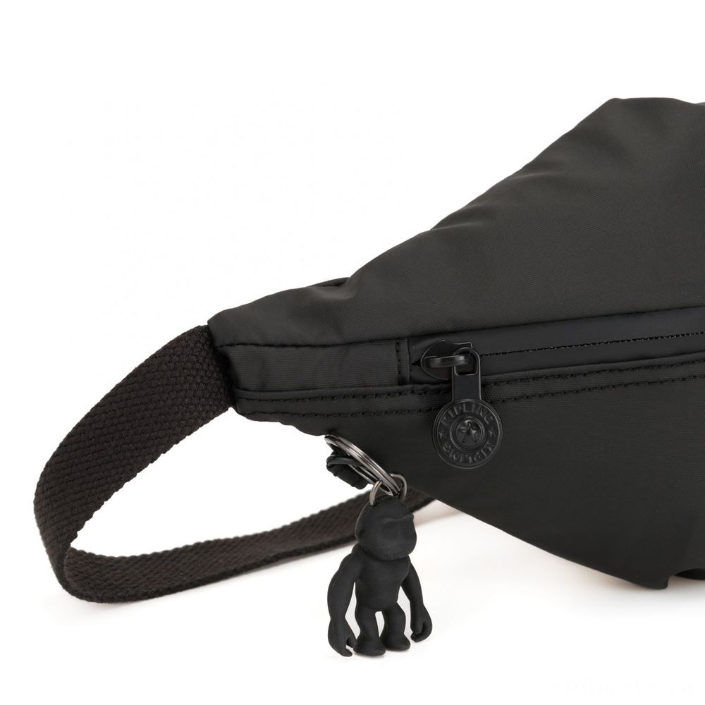 Kipling YOKU Medium Crossbody bag convertible to waistbag Raw Black.