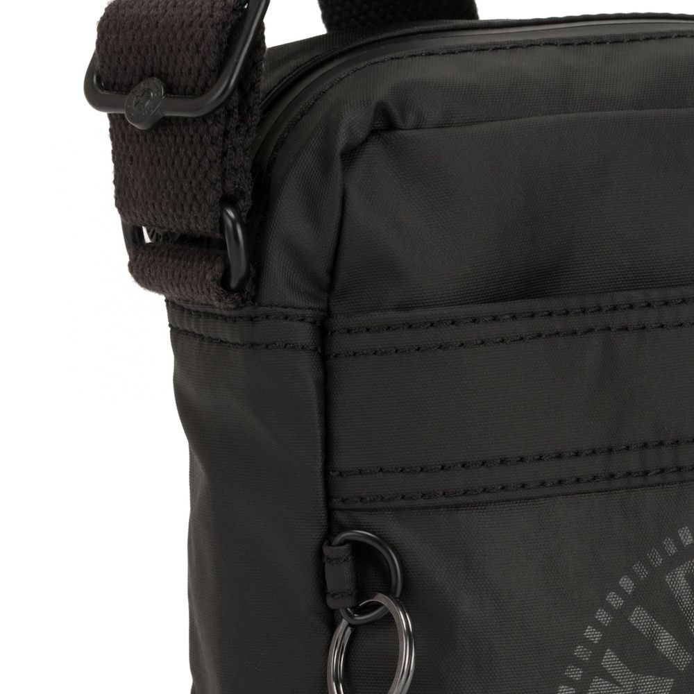 Kipling HISA Small Crossbody bag with frontal magneic pocket Raw Black