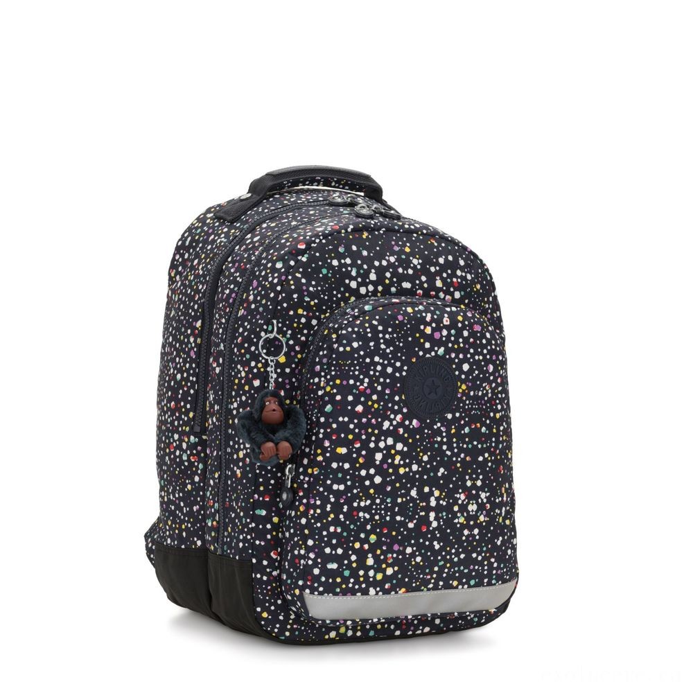 Price Drop - Kipling course area Huge backpack with laptop security Happy Dot Print. - Surprise:£68