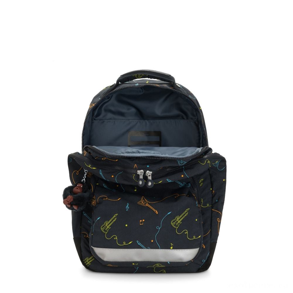 Kipling training class space Sizable backpack with laptop security Stone On.