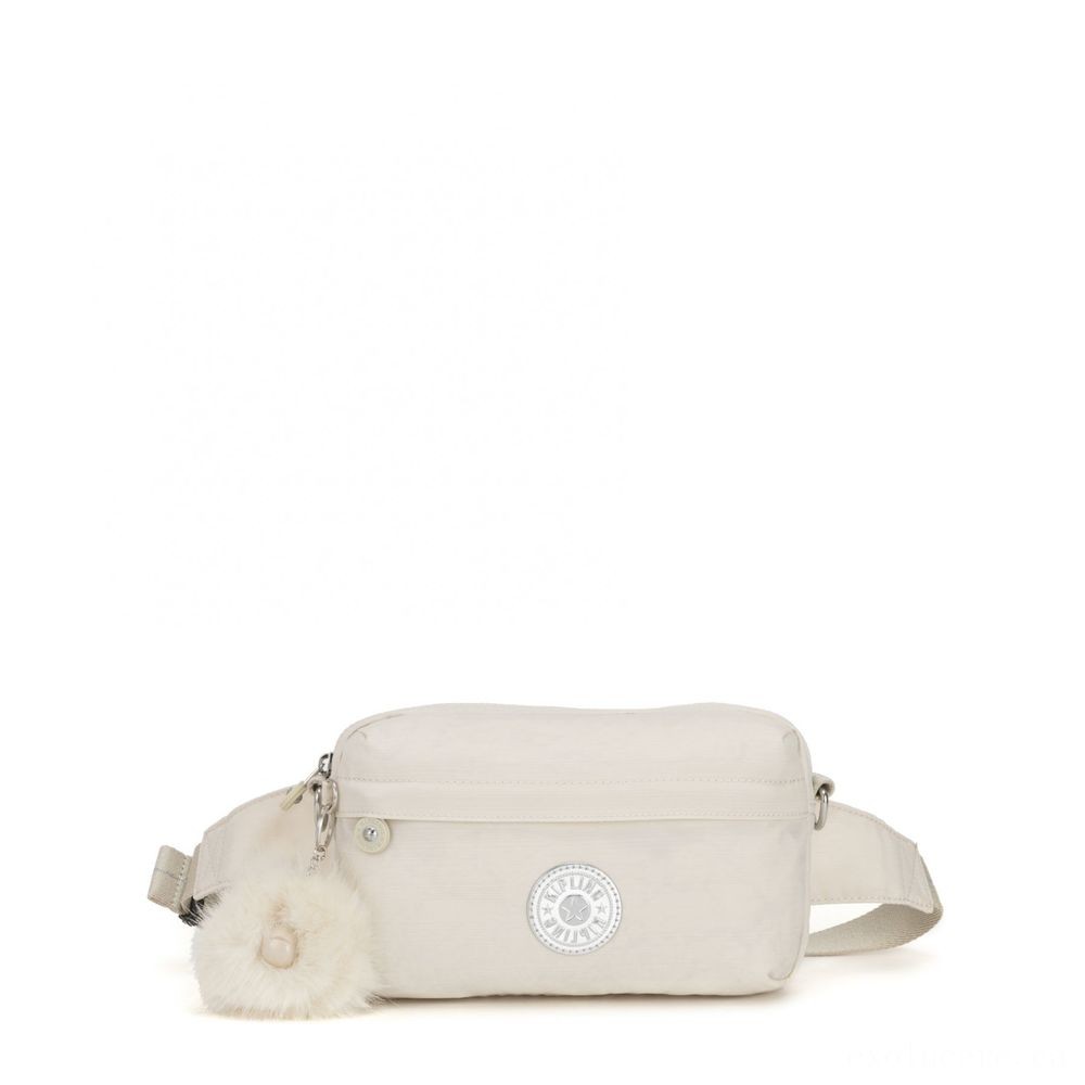 New Year's Sale - Kipling HALIMA Small 2-in-1 Waistbag as well as Crossbody Dazz White. - Valentine's Day Value-Packed Variety Show:£17