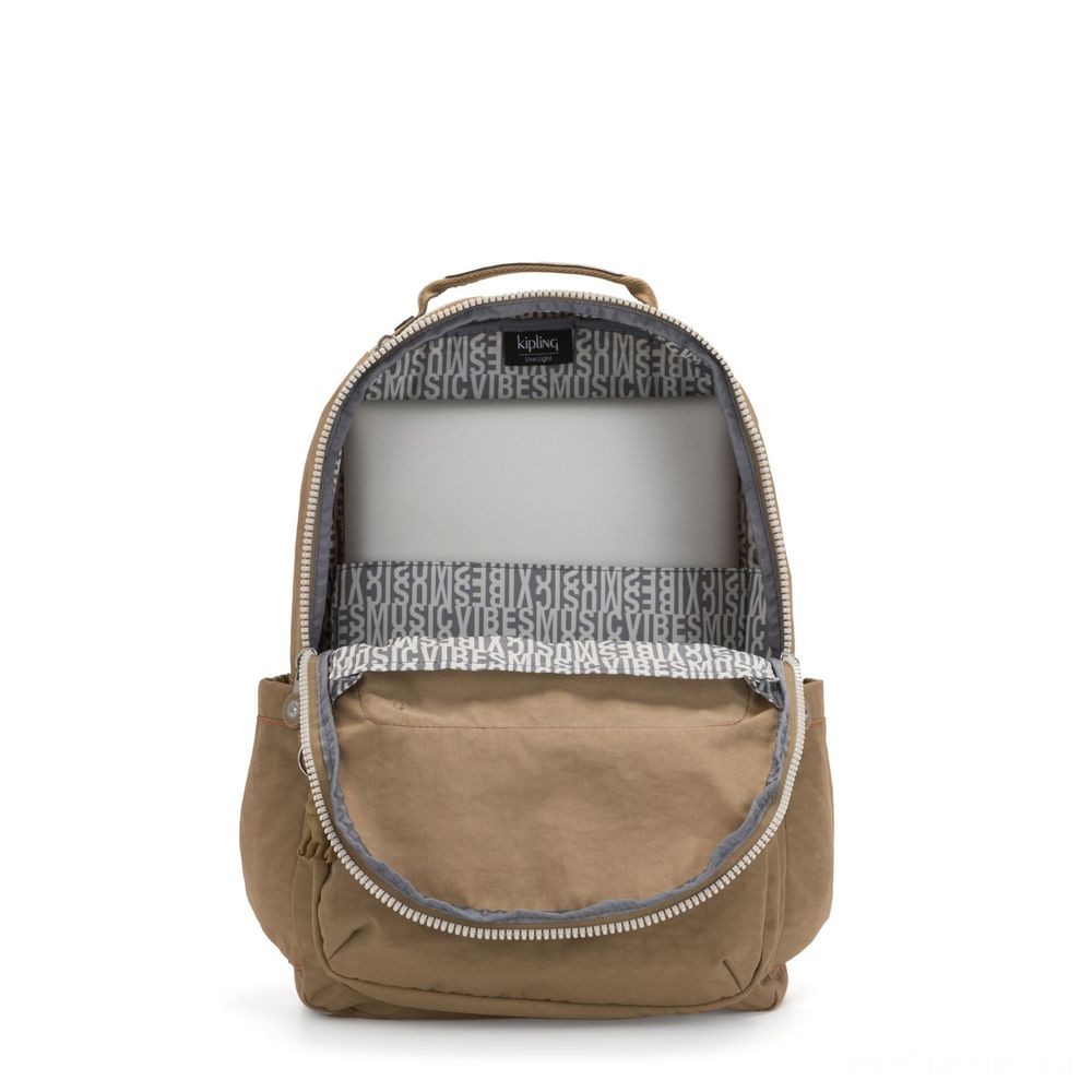 Kipling SEOUL Large backpack along with Notebook Protection Sand Block.