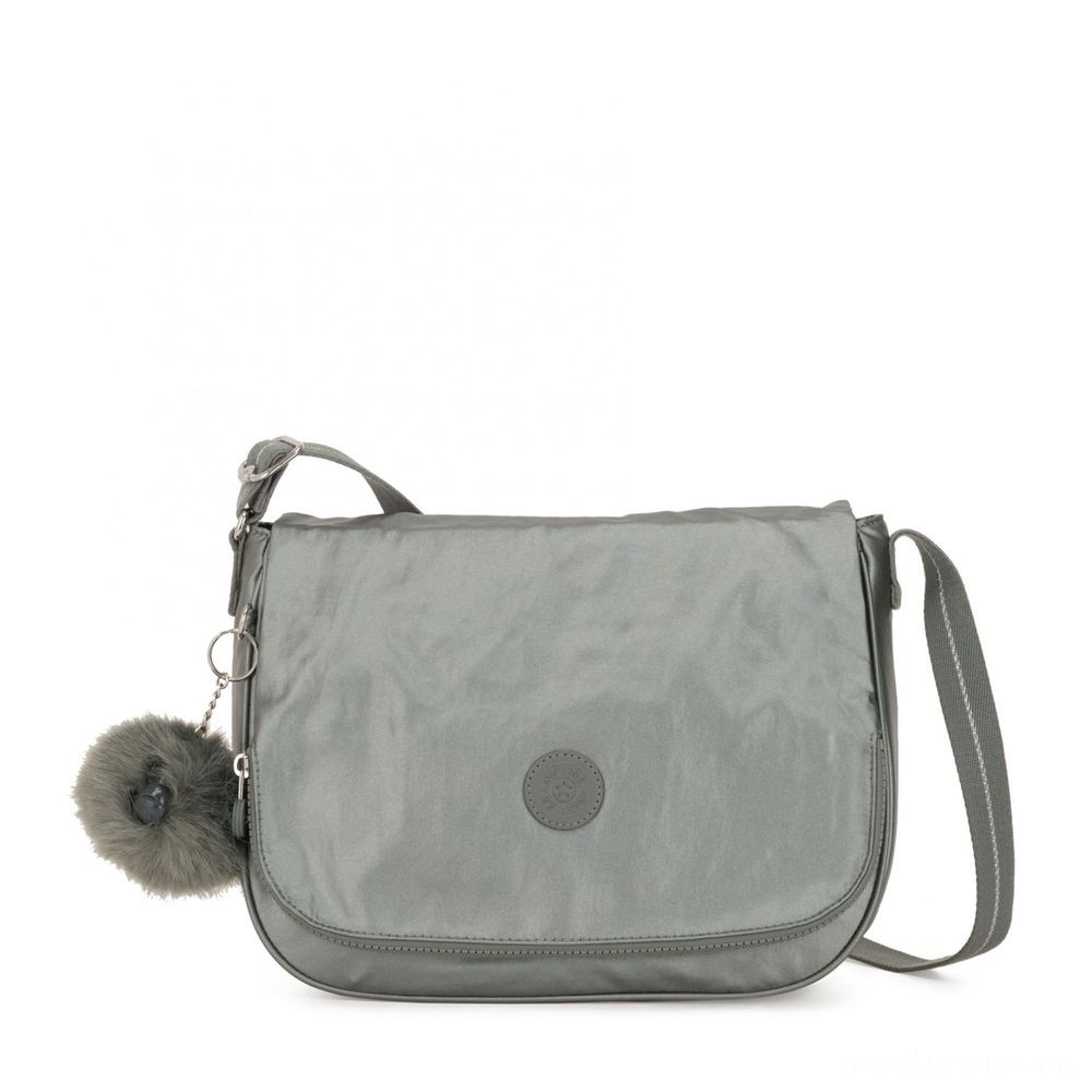 Kipling EARTHBEAT M Medium Around Body Handbag Metallic Stony.