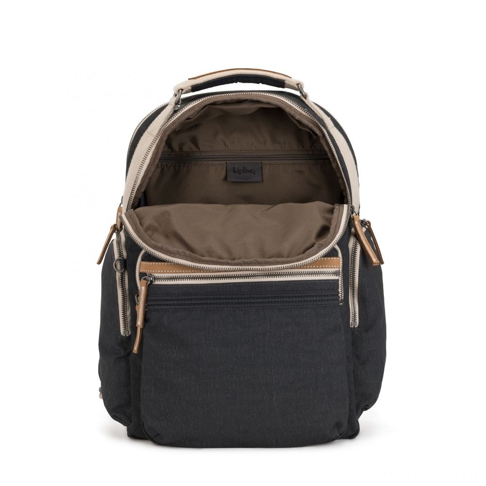 Kipling OSHO Huge backpack with organsiational pockets Laid-back Grey.