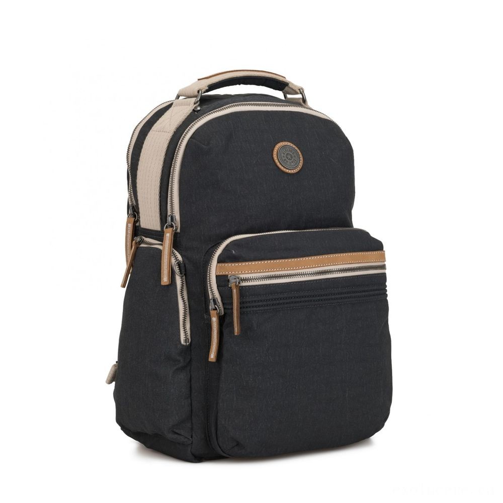 Kipling OSHO Huge knapsack along with organsiational wallets Laid-back Grey.