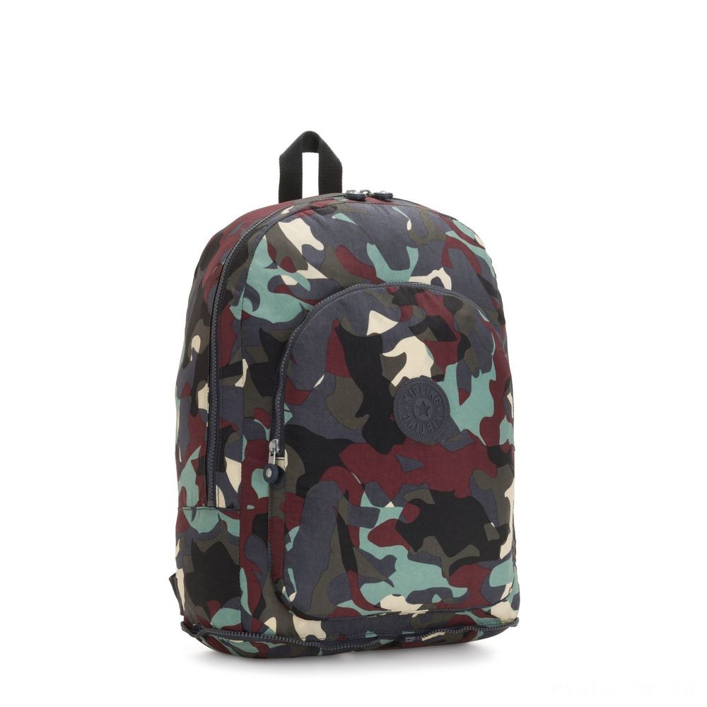 Everything Must Go Sale - Kipling EARNEST Huge Foldable Backpack Camouflage Sizable. - X-travaganza:£38